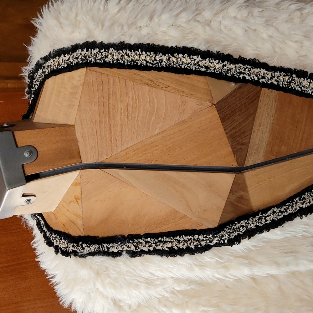 Mikayla Mahogany White Cardigan Sz L - Picture 2 of 8